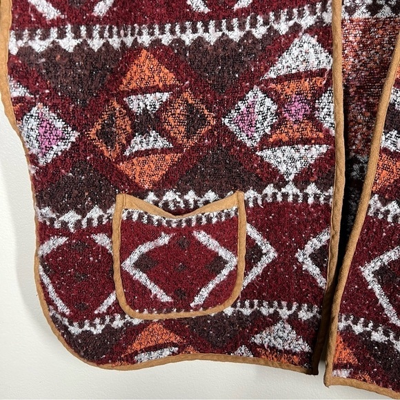 Forever 21 Womens Boho Aztec One Size Shrug Wrap Kimono Sweater Festival - Picture 2 of 5